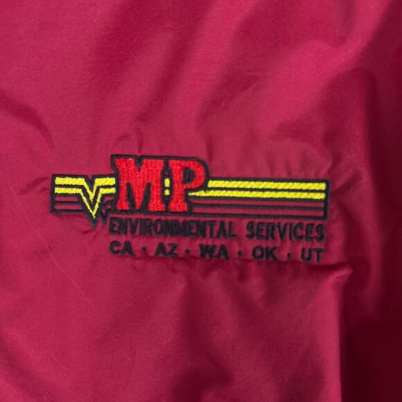 Vintage Red Nylon Fleece Lined Bomber Jacket XL | Workwear Utility 90s Y2K Retro - Picture 6 of 14